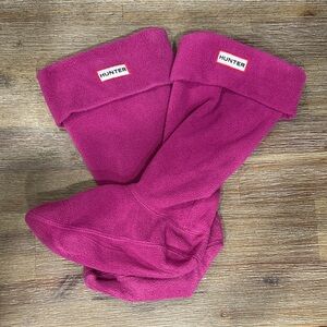 Hunter Cranberry Fleece Boot Liners